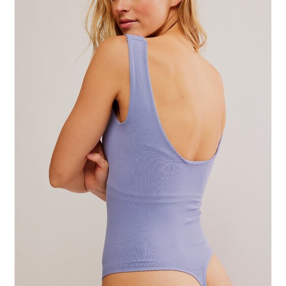 🎉LAST CHANCE🎉 FREE PEOPLE Clean Lines Bodysuit / Blue Granite - Picture 5 of 7